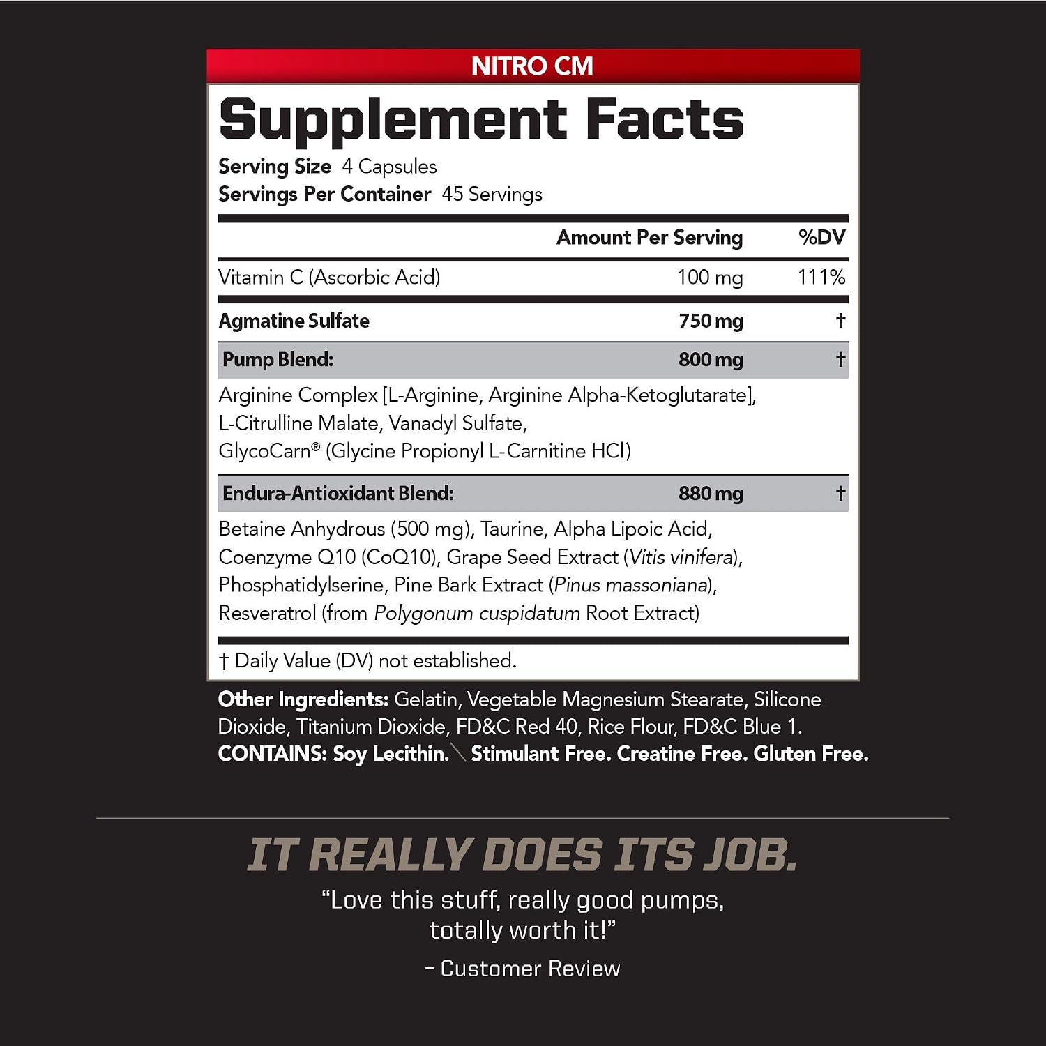 PMD Sports Nitro CM Nitric Oxide with Agmatine Supplement - 90 Capsules | Muscle Growth Support, Muscle Pump, L-Arginine, Endurance Antioxidants Boost, Hardcore Training and Bodybuilding Support