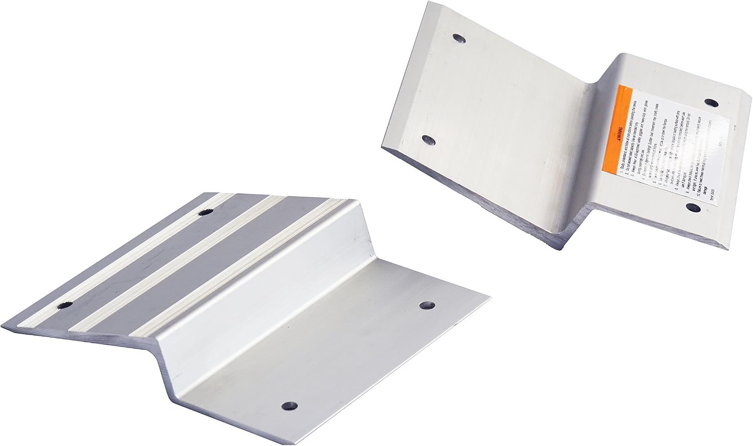 MaxxHaul Aluminum Ramp Top Kit 2 Pack Turns 2x8 Boards into Utility Loading Ramps 1400 lb Capacity with Non‑Skid Surface and Tailgate Protective Pads (80439)