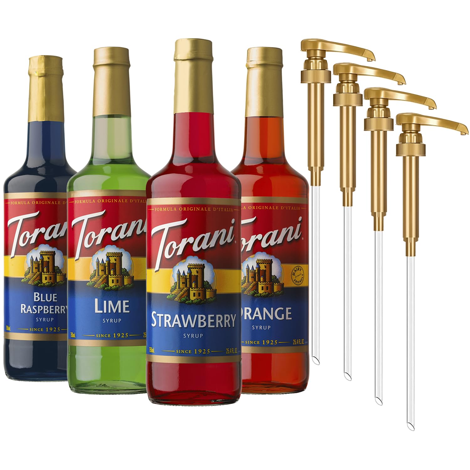 Torani Syrup Variety Pack, Soda Flavors, 25.4 Ounces (Set of 4)