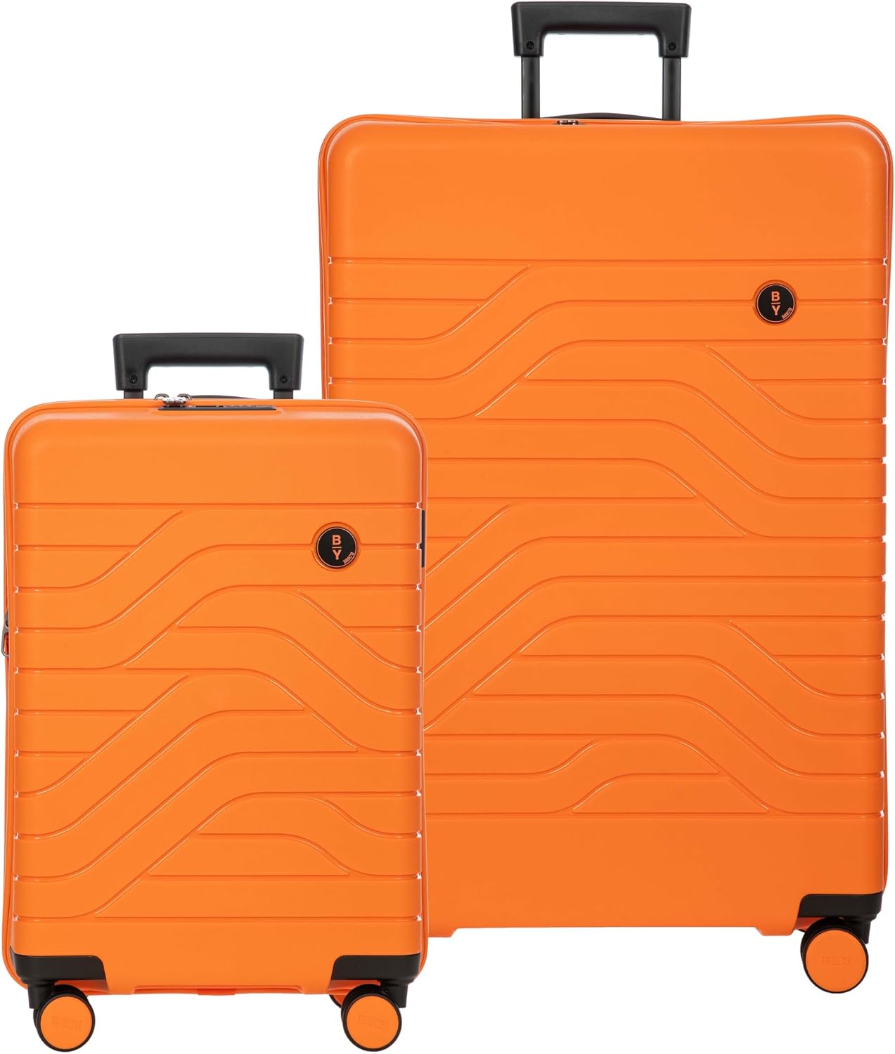Bric's B|Y Ulisse Checked Luggage with Spinner Wheels – Expandable Lightweighted Hard Shell Suitcase, TSA Combination Lock - Removeable Wash Bag Included - 30 Inch, Mango
