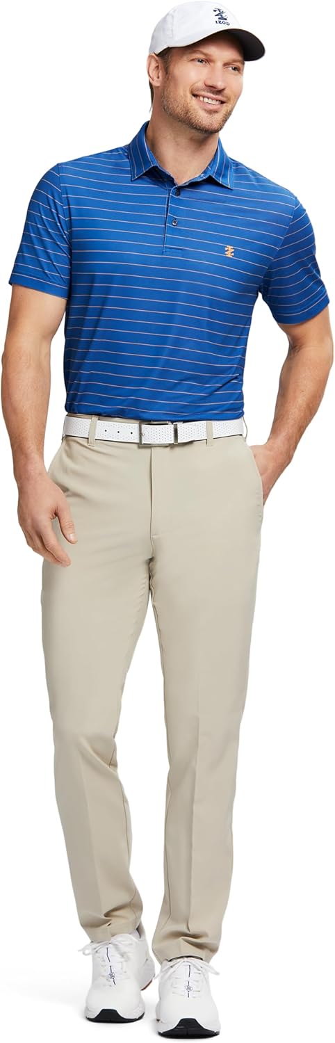 Izod Mens Golf Swingflex Straight-fit Flat-Front Pants