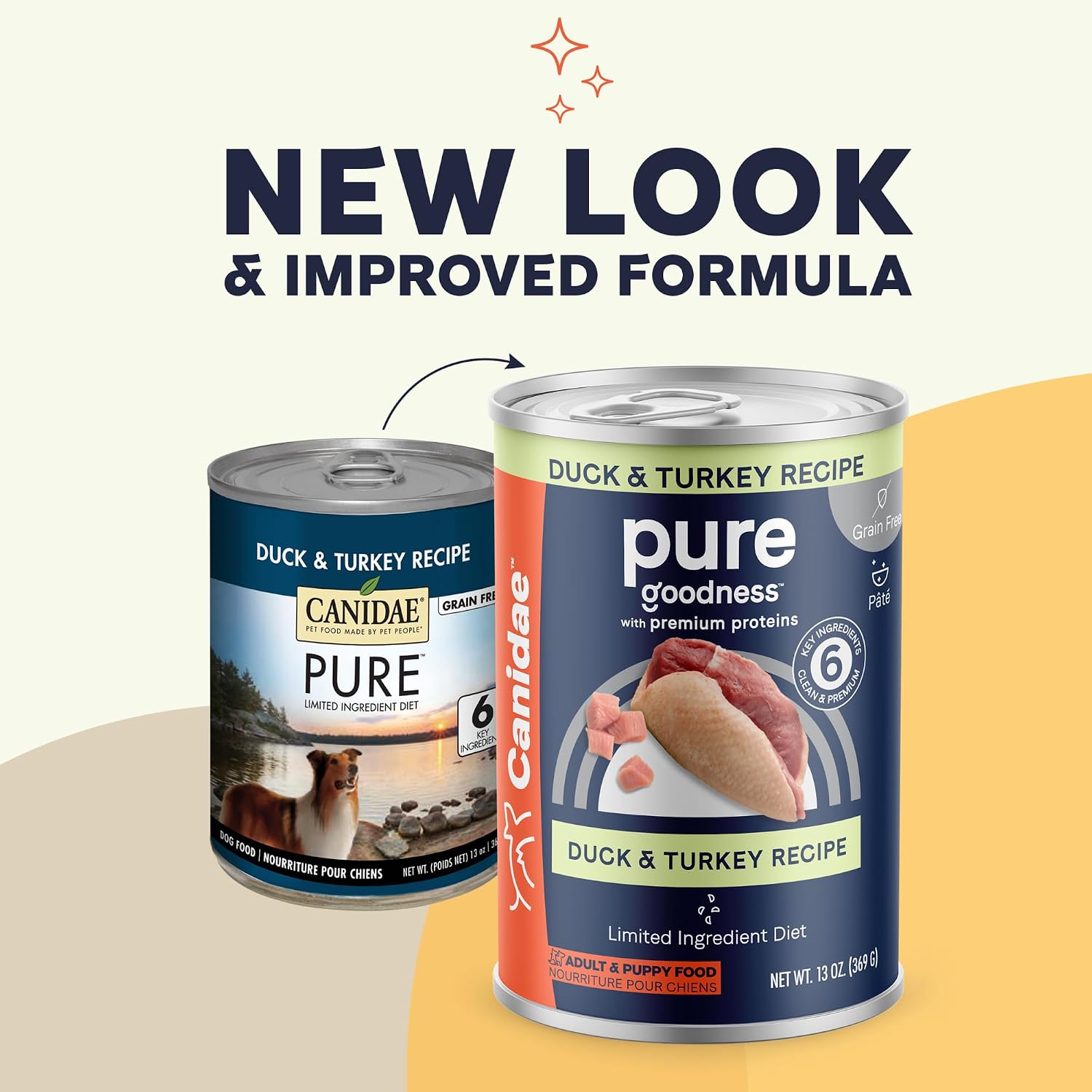 CANIDAE Pure Goodness Wet Dog Food, Salmon & Sweet Potato, 13 oz, 12 Pack