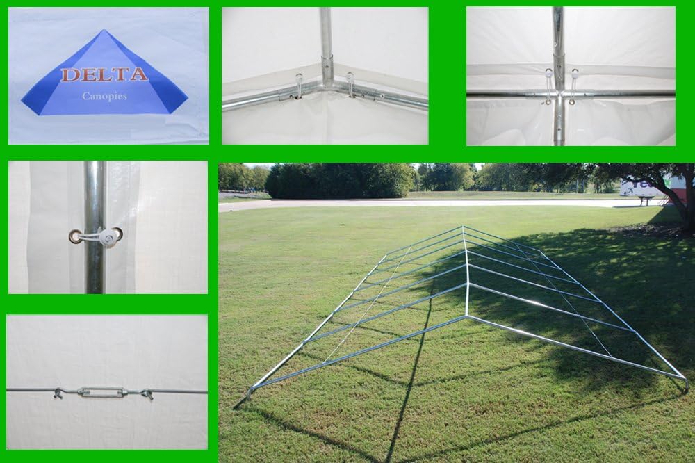 DELTA 26'x16' Budget PE Party Tent + (2) Long Bags + (1) Short Bag, Tents for Parties, Canopy Carpas para Fiestas,Wedding Event Tents for Outdoor Events (B Model)