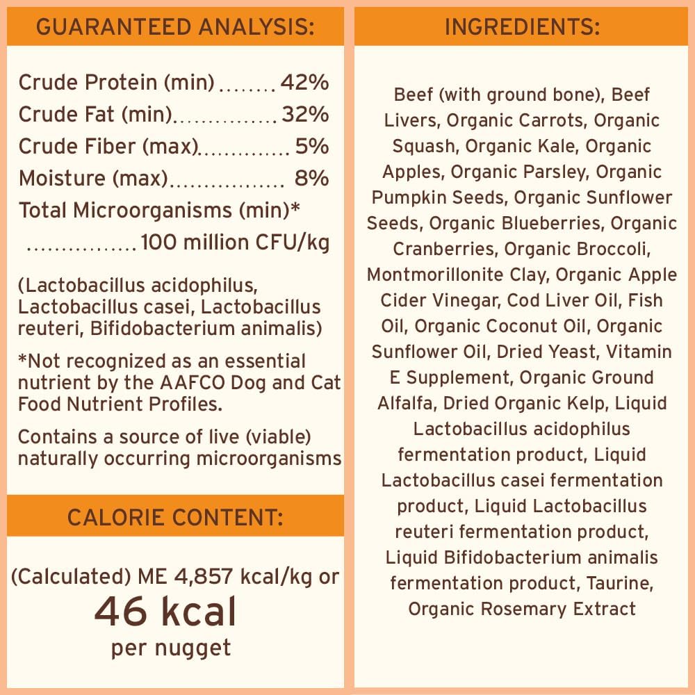 Primal Freeze Dried Raw Dog Food Nuggets, Beef, 14 oz | Complete & Balanced Nutrition, Meal, Topper or Treat, Grain-Free, High Protein, No Synthetic Vitamins & Minerals