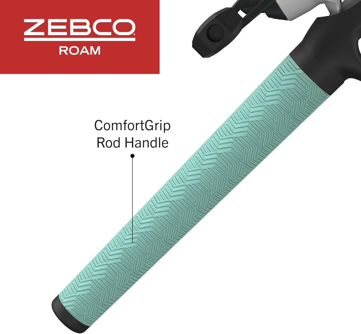 Zebco Roam Telescopic Fishing Rod and Spinning or Spincast Fishing Reel Combo, Durable 6-Foot Fiberglass Rod with ComfortGrip Handle