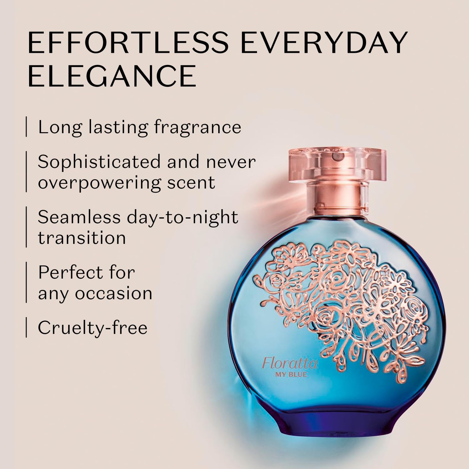 O Boticário Floratta Rose Eau de Toilette - Classic Floral Fragrance for Women - Fresh Gardenia & Romantic Rose - Long Lasting Everyday Womens Perfume - Cruelty-Free & Vegan - 2.5 oz (75 ml) | Classic fresh gardenia and romantic rose scent profile. Light…