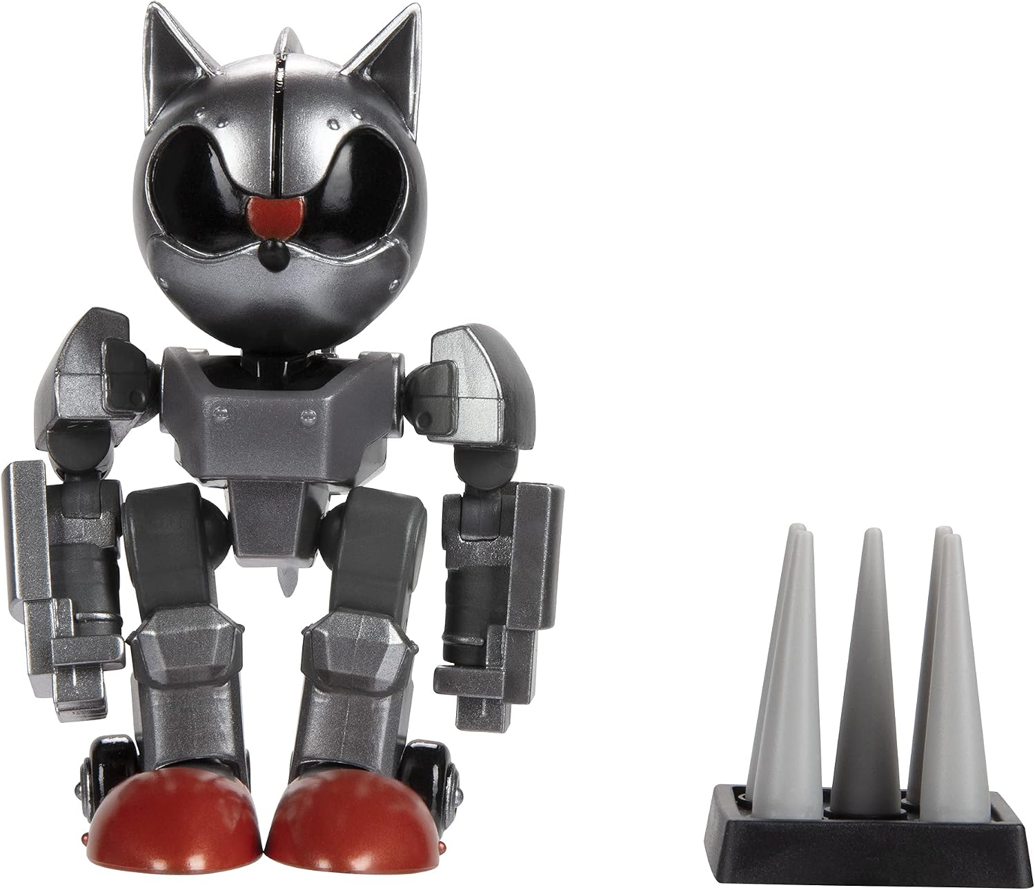Sonic The Hedgehog 4-Inch Action Figure Mecha Sonic with Spike Trap Collectible Toy