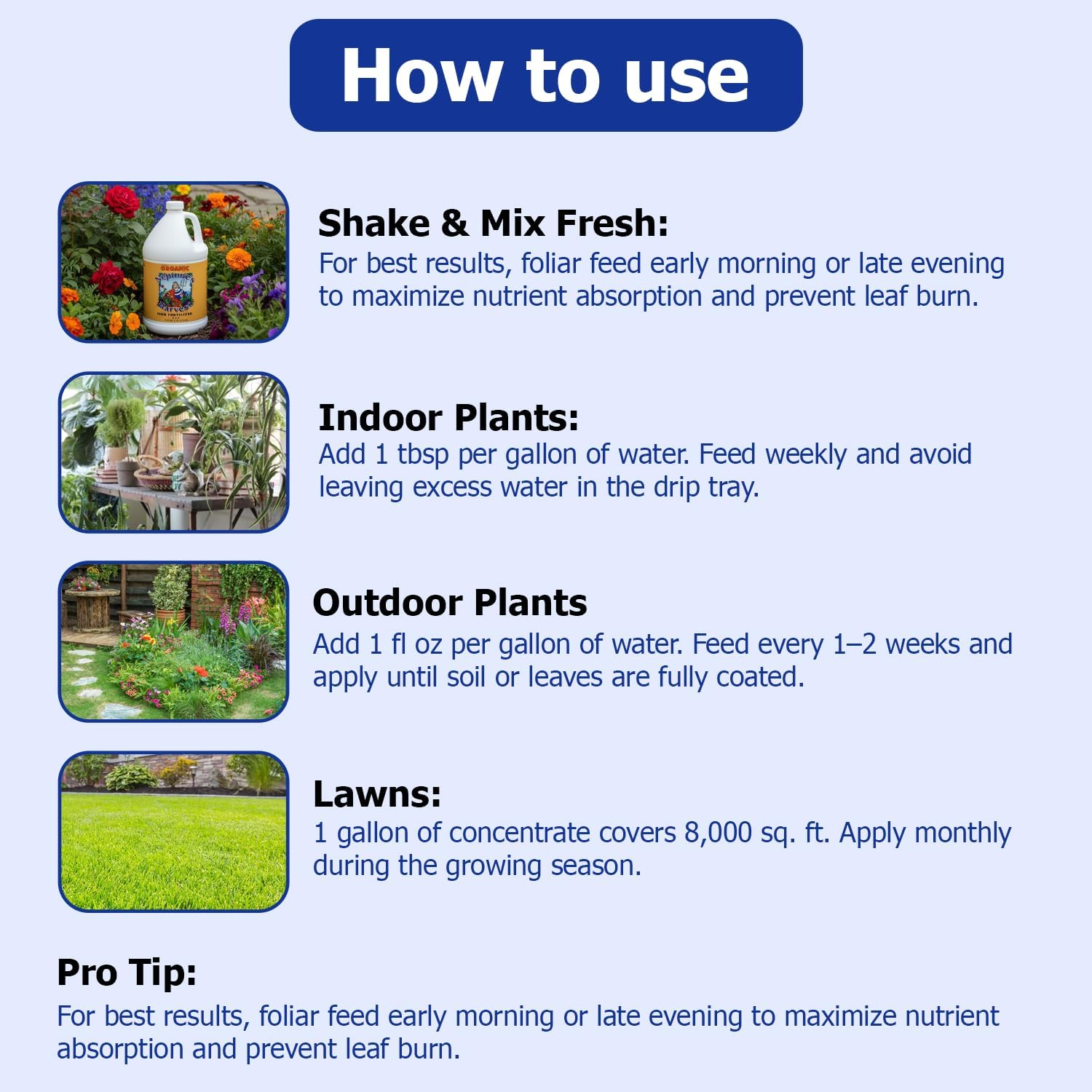 Neptune's Harvest Fish Fertilizer (2-4-1) - Organic Liquid Plant Fertilizer - Fish Hydrolysate for Vegetables, Flowers, Fruit, Trees, Grass - Indoor and Outdoor Plant Food (Gallon)