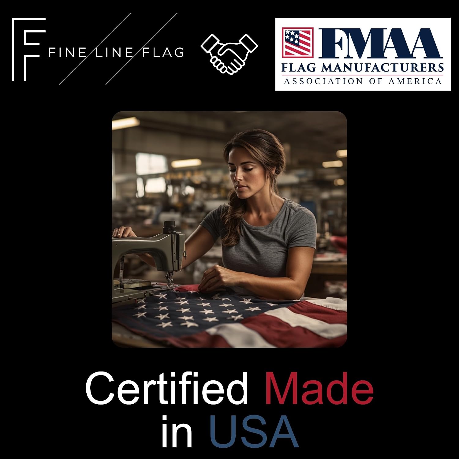 4x6 ft Heavy-Duty American Flag – 100% Made in USA, FMAA Certified – UV-Resistant 210D Outdoor Nylon with Embroidered Stars, Sewn Stripes, Brass Grommets, Reinforced Fly End for 20–25 ft Poles