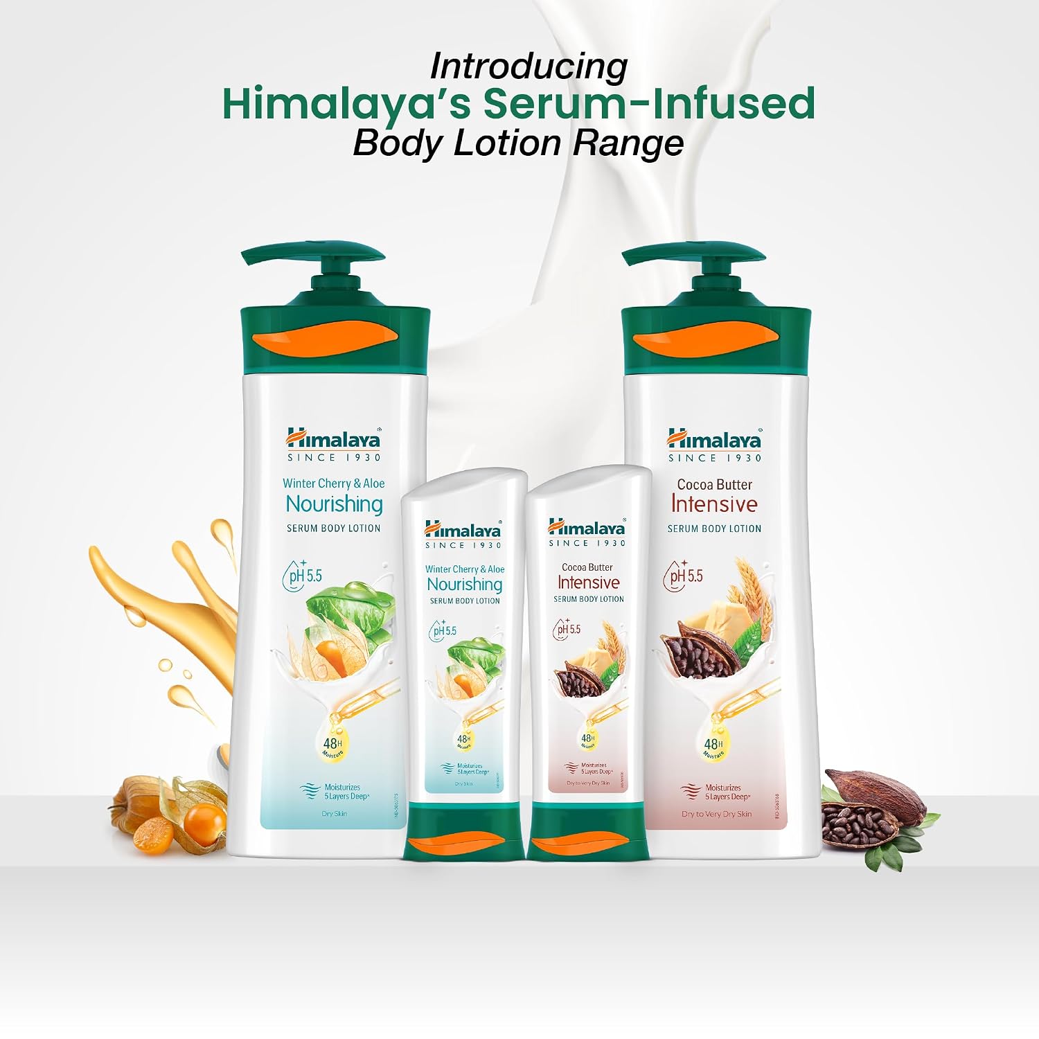 Himalaya Cocoa Butter Intensive Body Lotion, 13.53 oz (400 ml) | Deep Moisturising Cocoa Butter Lotion Formula For Extra Dry Skin & Long-Lasting Hydration