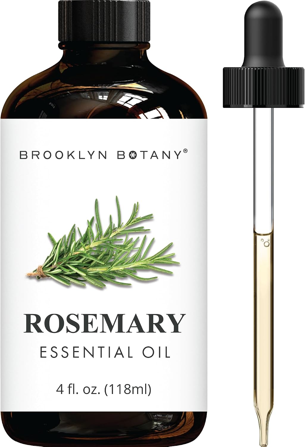 Brooklyn Botany Peppermint Essential Oil - Huge 4 Fl Oz - 100% Pure and Natural - Premium Grade with Dropper - for Aromatherapy and Diffuser