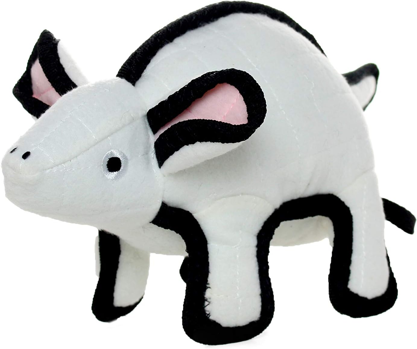 TUFFY® : Cow Dog Toy: Ultra Durable Plush Toy with Multiple Layers & Reinforced Seams, Washable and Floats, Original Construction