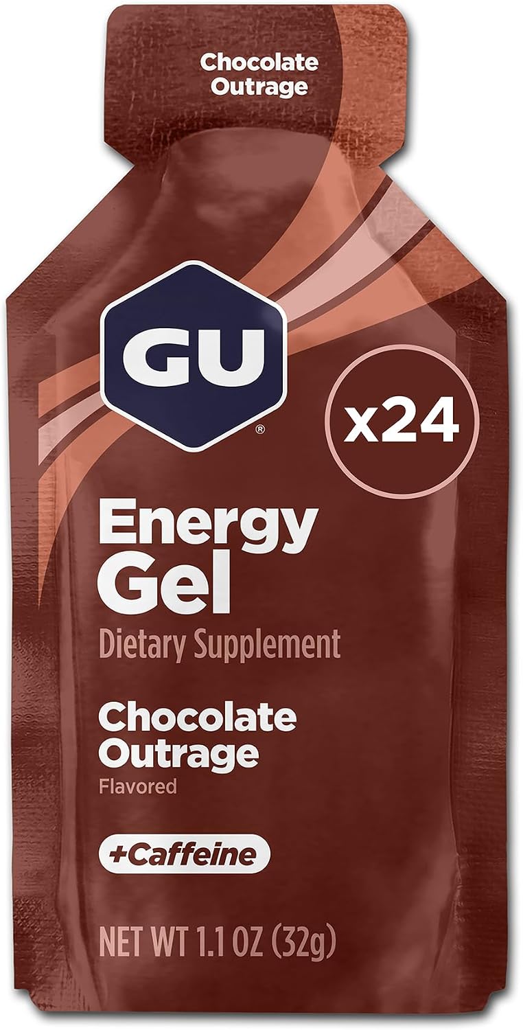 GU Energy Original Sports Nutrition Energy Gel, Vegan and Dairy-Free On-the-Go Energy for Any Workout, Vanilla Bean, 8-Count
