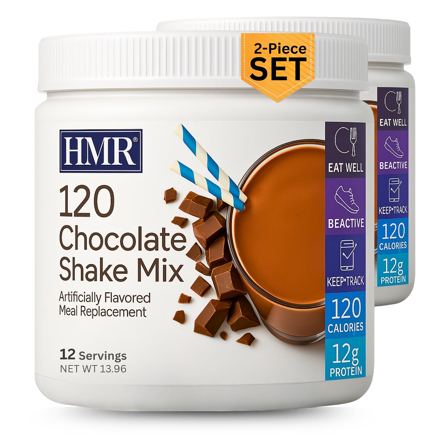 HMR 120 Vanilla Meal Replacement Shake Powder, 12 Servings | Meal Replacement Shake – Smooth Vanilla Flavor – 120 Shake Powder – 12g Protein – 12 Servings
