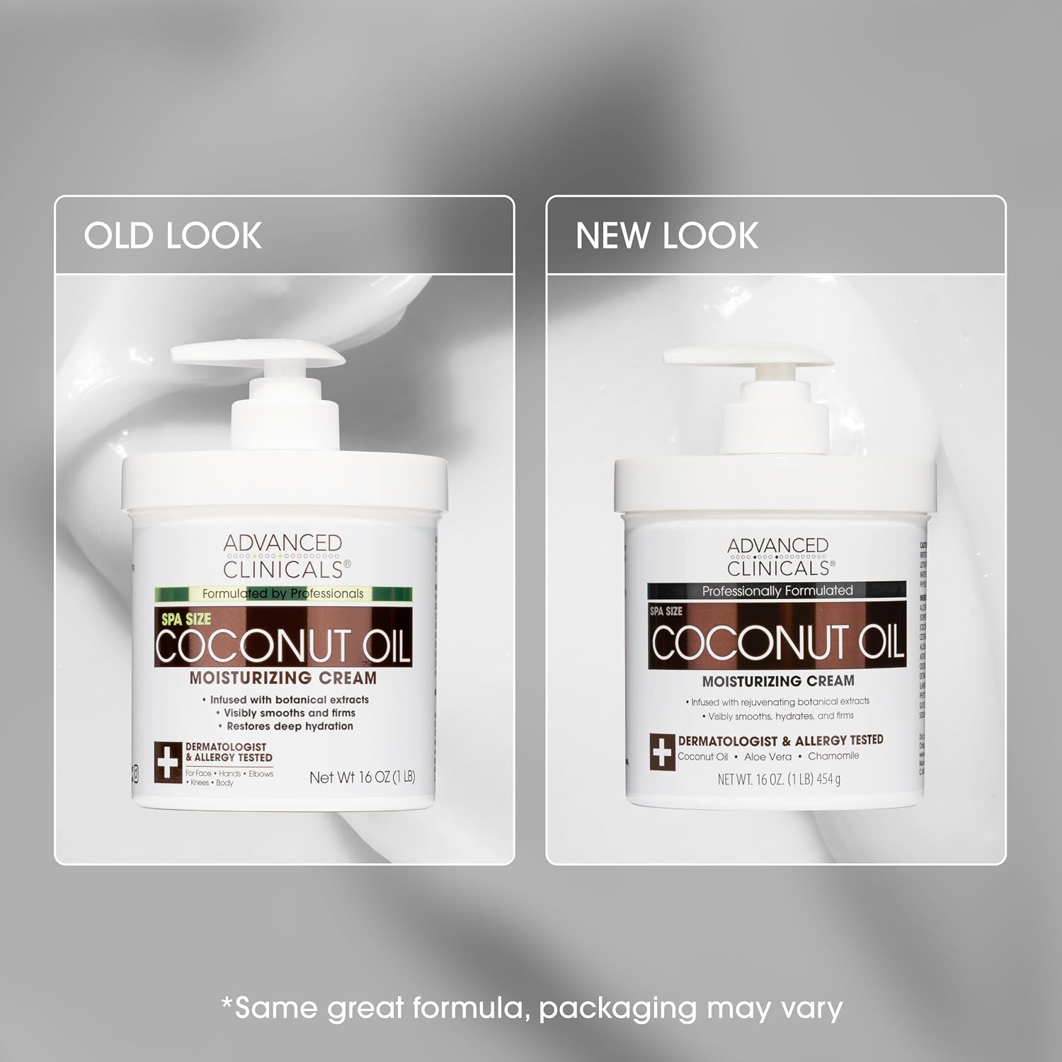 Advanced Clinicals Coconut Oil Body Cream For Women & Men | Hydrating Coconut Lotion For Extremely Dry Skin | Visible Anti Aging Body Butter Skin Care Balm Moisturizer For Hand, Heel, Feet, 16 Ounce