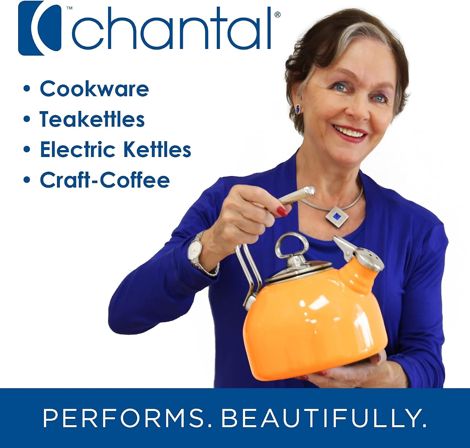 Chantal Induction 21 Steel 1 quart NonStick Saucepan with Tempered Glass Lid, Ceramic Non Stick, Brushed Stainless Steel