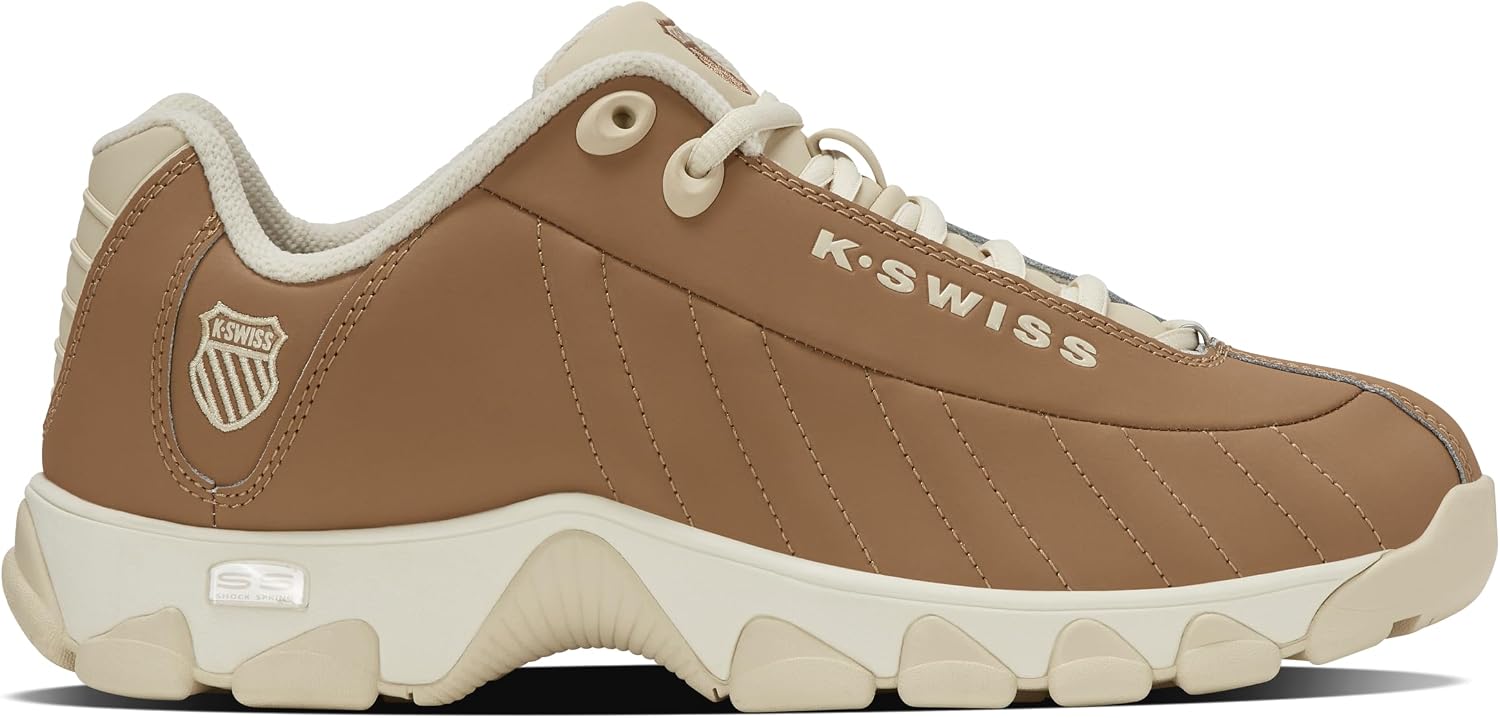 K-Swiss Men's ST329 CMF Sneaker, Wide Tennis Walking Shoes Leather Upper | Court Inspired, Tennis Heritage, Comfort Soft Cushioning, Arch Support, Wide Feet Fit, Chunky Silhouette, Classic Style.
