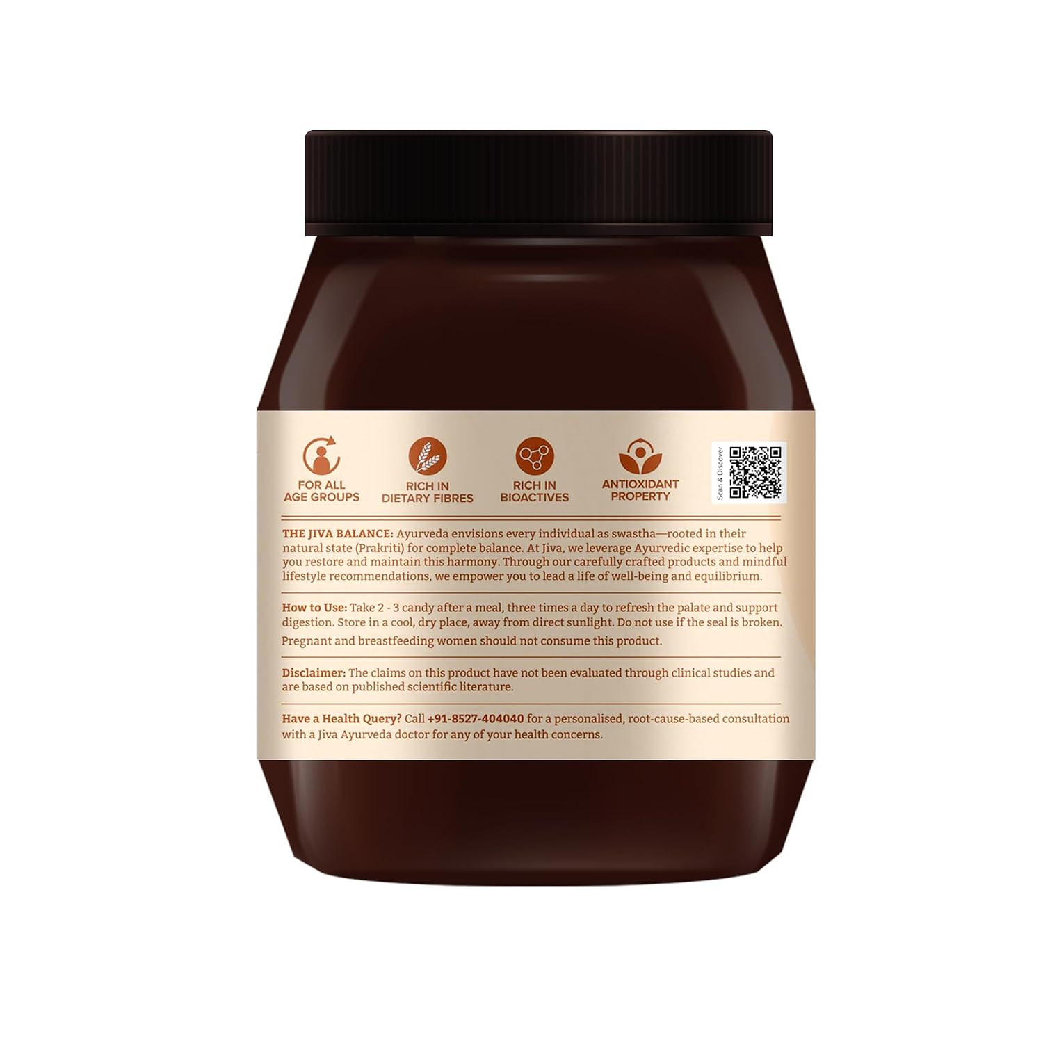 Jiva Ayurveda Amla Candy (Chatpata) - 400g (14.1 oz) | Tangy Indian Gooseberry Bites | Natural Vitamin C & Antioxidant Rich | Zesty Sweet & Spicy