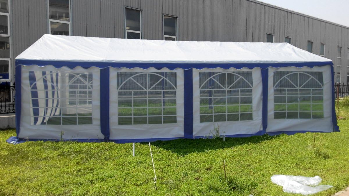 AMERICAN PHOENIX Party Tent 20x20 ft Heavy Duty Canopy Shelter for Wedding Event Fair with Fire Retardant Roof with Sidewalls and Windows White (20x20 - PE)