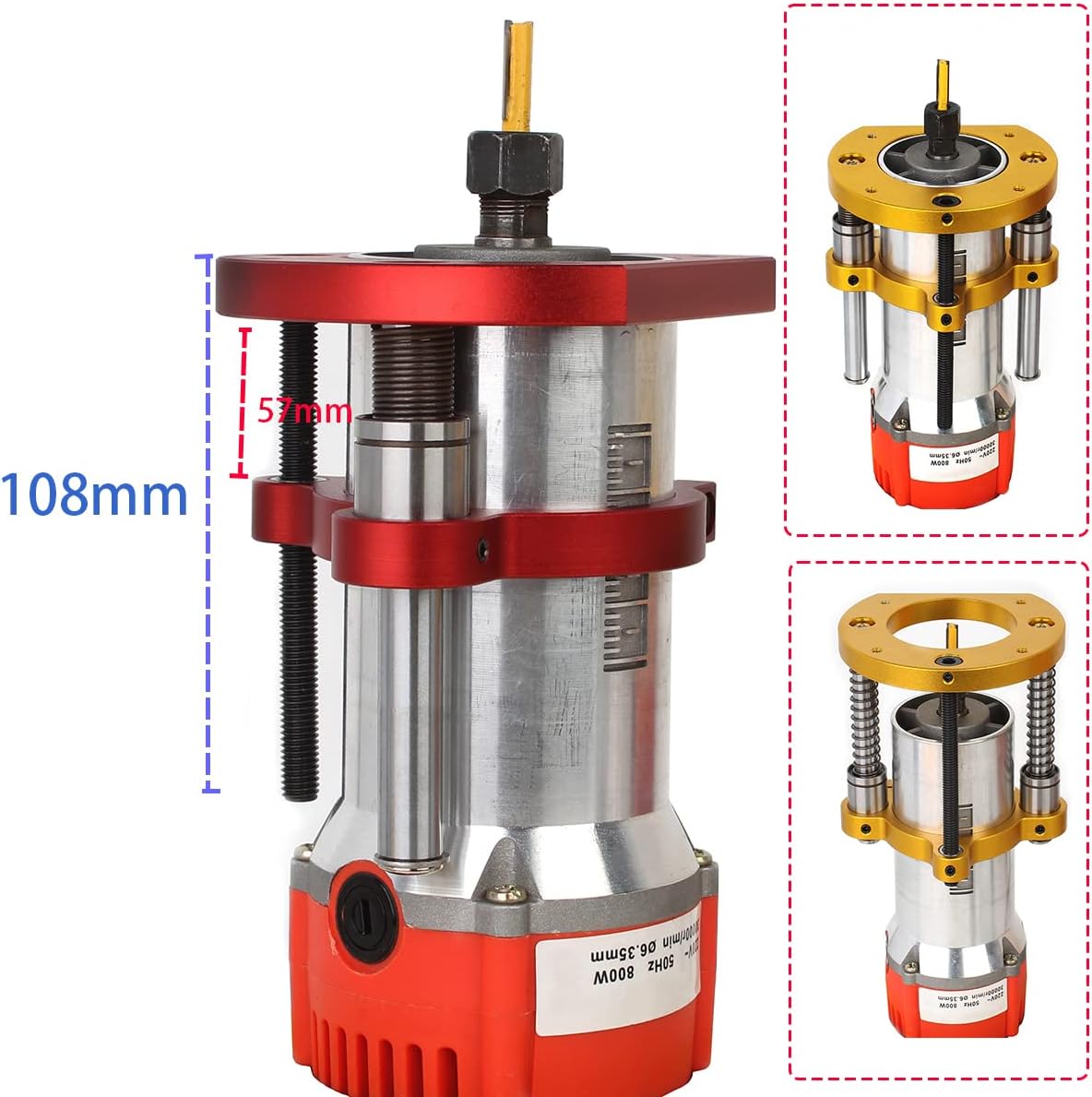 Aluminium Router Table Insert Plate And Router Lift for 65mm Diameter Universal Trimming Machine