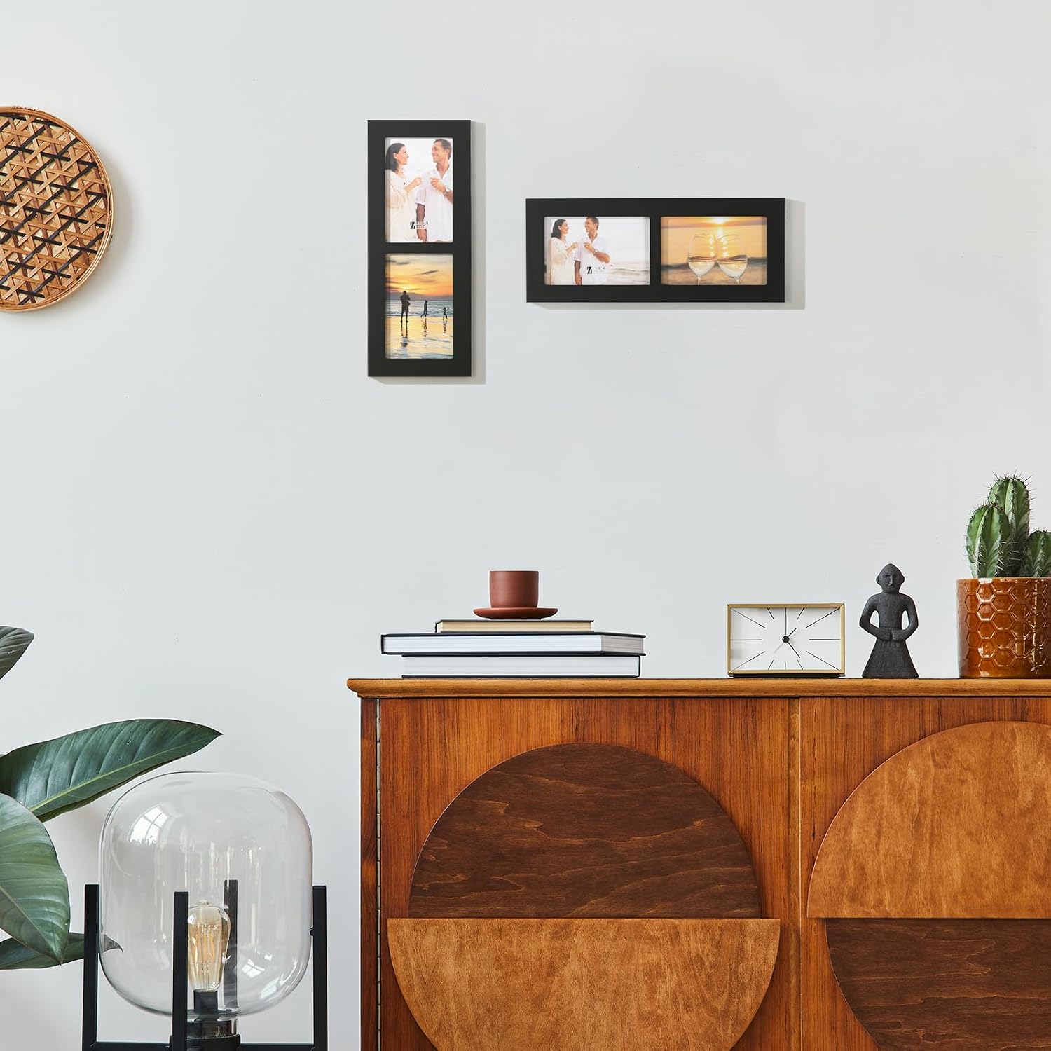 4x6 5-Opening Collage Picture Frame Black Wood