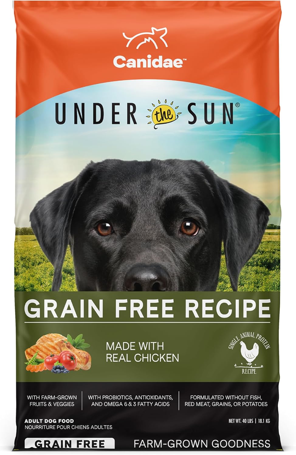 Canidae Under the Sun Premium Dry Dog Food For Puppies, Adults and Senior Dogs, Whitefish Recipe, 23.5 lbs, Grain Free