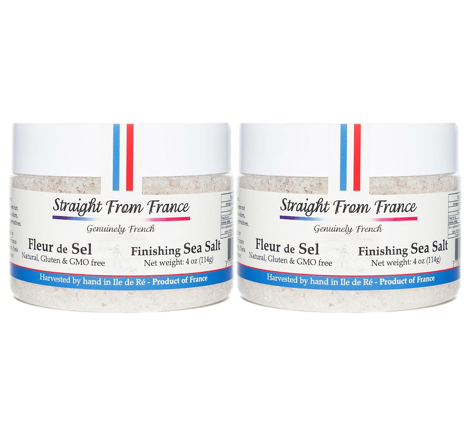 Straight from France Genuinely French Fleur De Sel Flaky Sea Salt | Finishing salt rich in minerals & electrolytes, flaky sea salt for baking and seasoning dishes, hand harvested, 1.5oz jar
