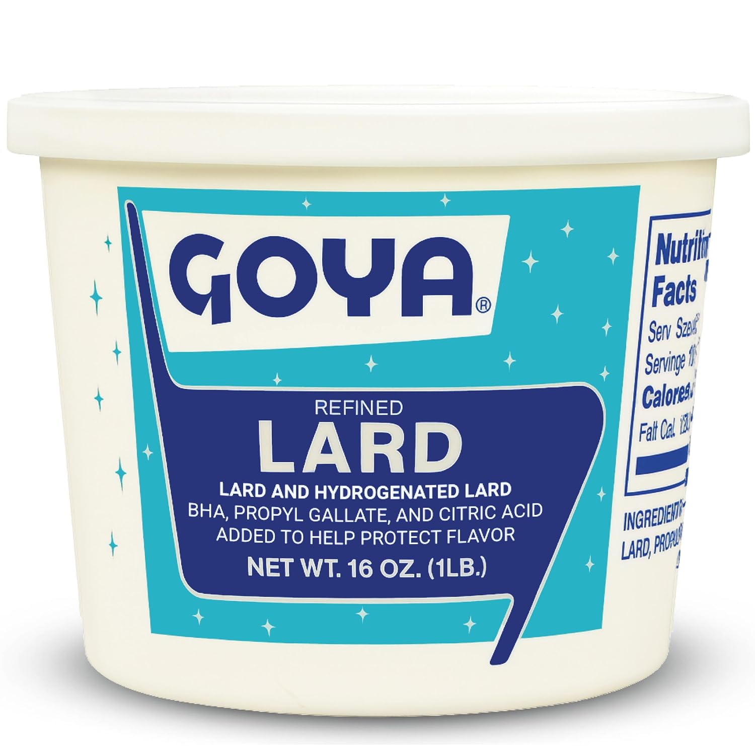 Goya Manteca Lard for Cooking and Baking, Rich Flavor for Tamales, 1 Pound | 1 Pound Tub, Premium Pork Fat, Rich Flavor for Tamales, Empanadas, And Pastries, Enjoy Any Time of Day, For Any Occasion
