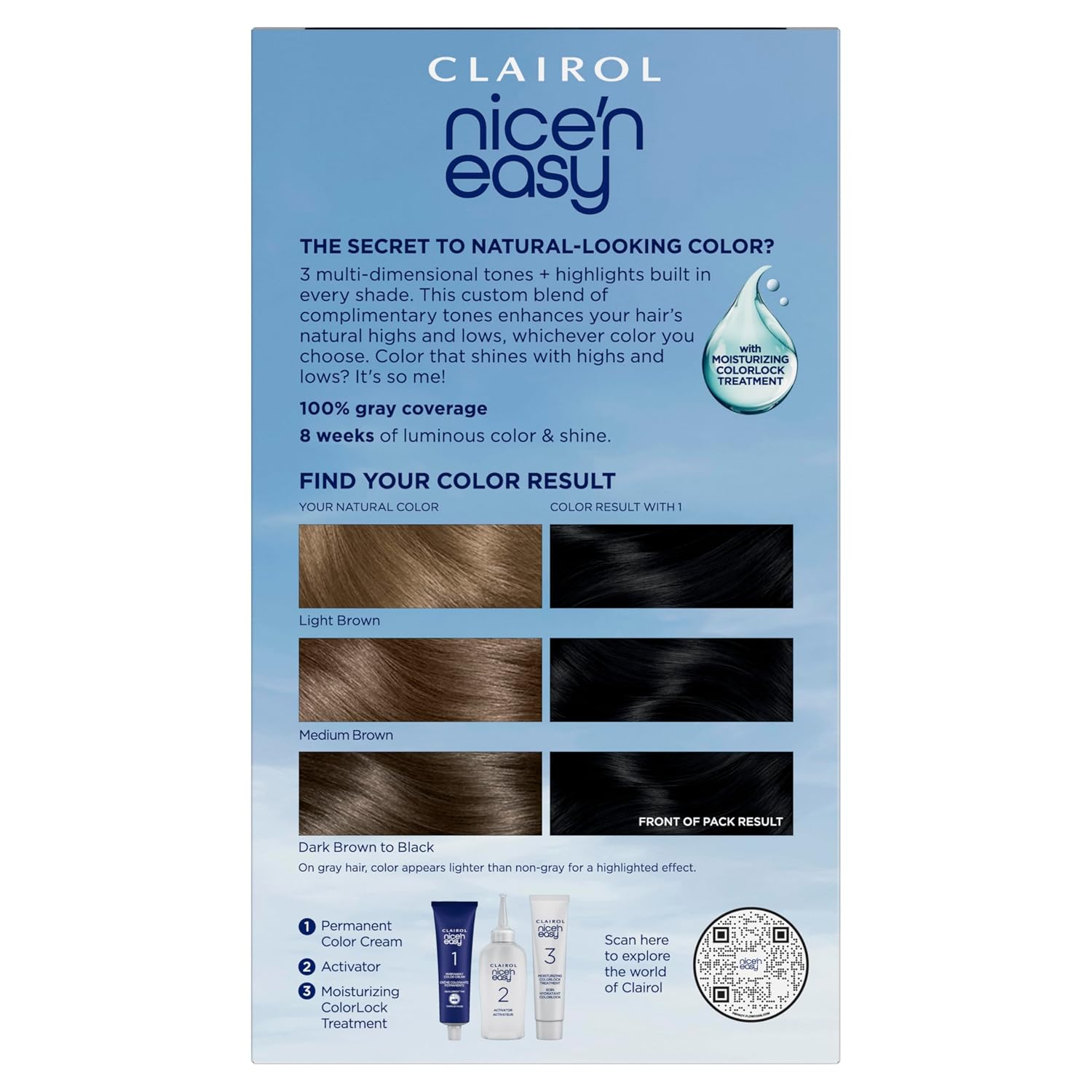 Clairol Nice'n Easy Permanent Hair Dye, 6A Light Ash Brown | Pack of 3