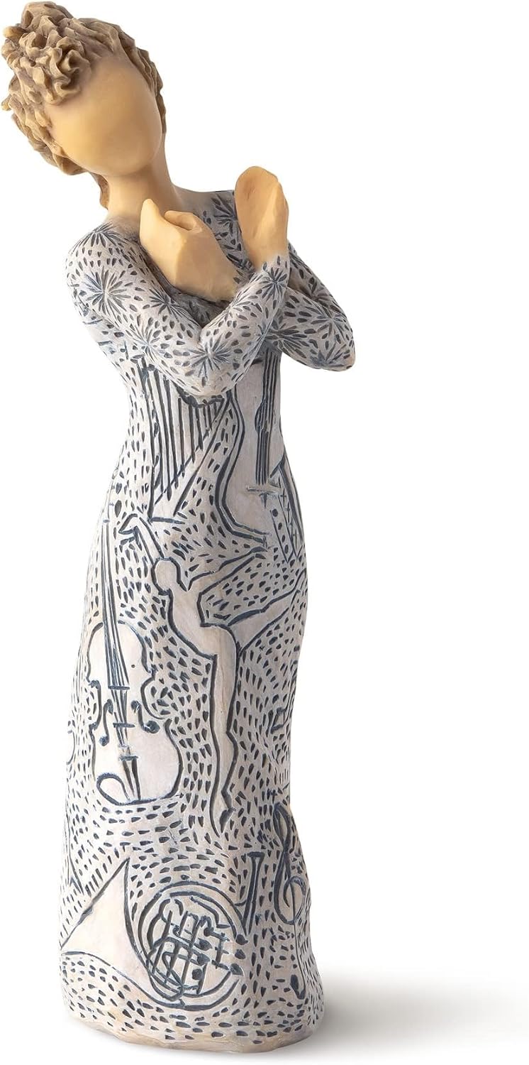 Willow Tree Happiness, Sculpted Hand-Painted Figure | Cast from a Susan Lordi Original Carving, Meaningful Keepsake Gift for Loved Ones, Display on Shelf, Table or Mantel