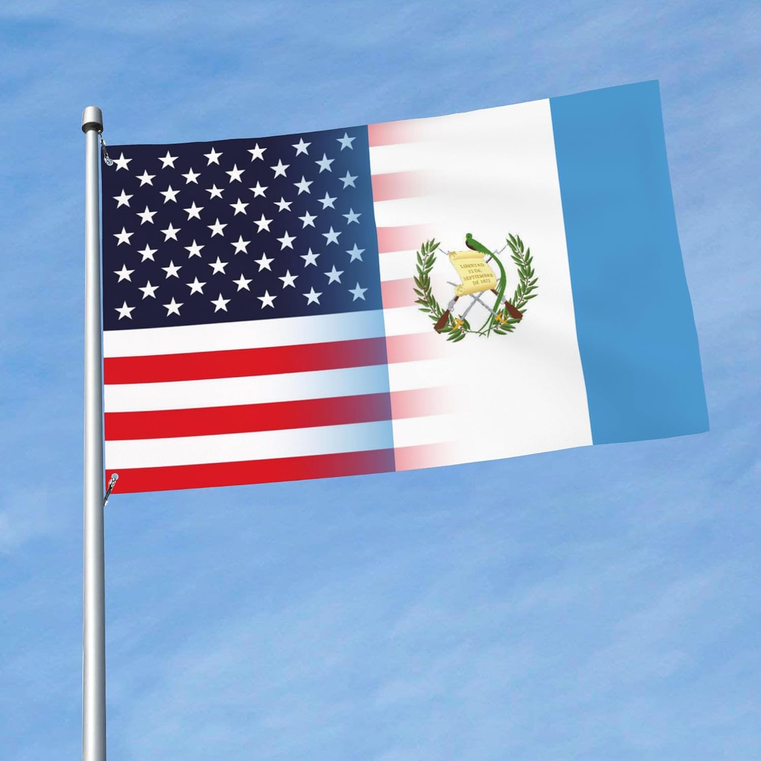 Nicaragua Nicaraguan And American Flag America USA 3x5 Ft Indoor Outdoor Decor Banner National Flags for Garden Yard Car Outside Decoration