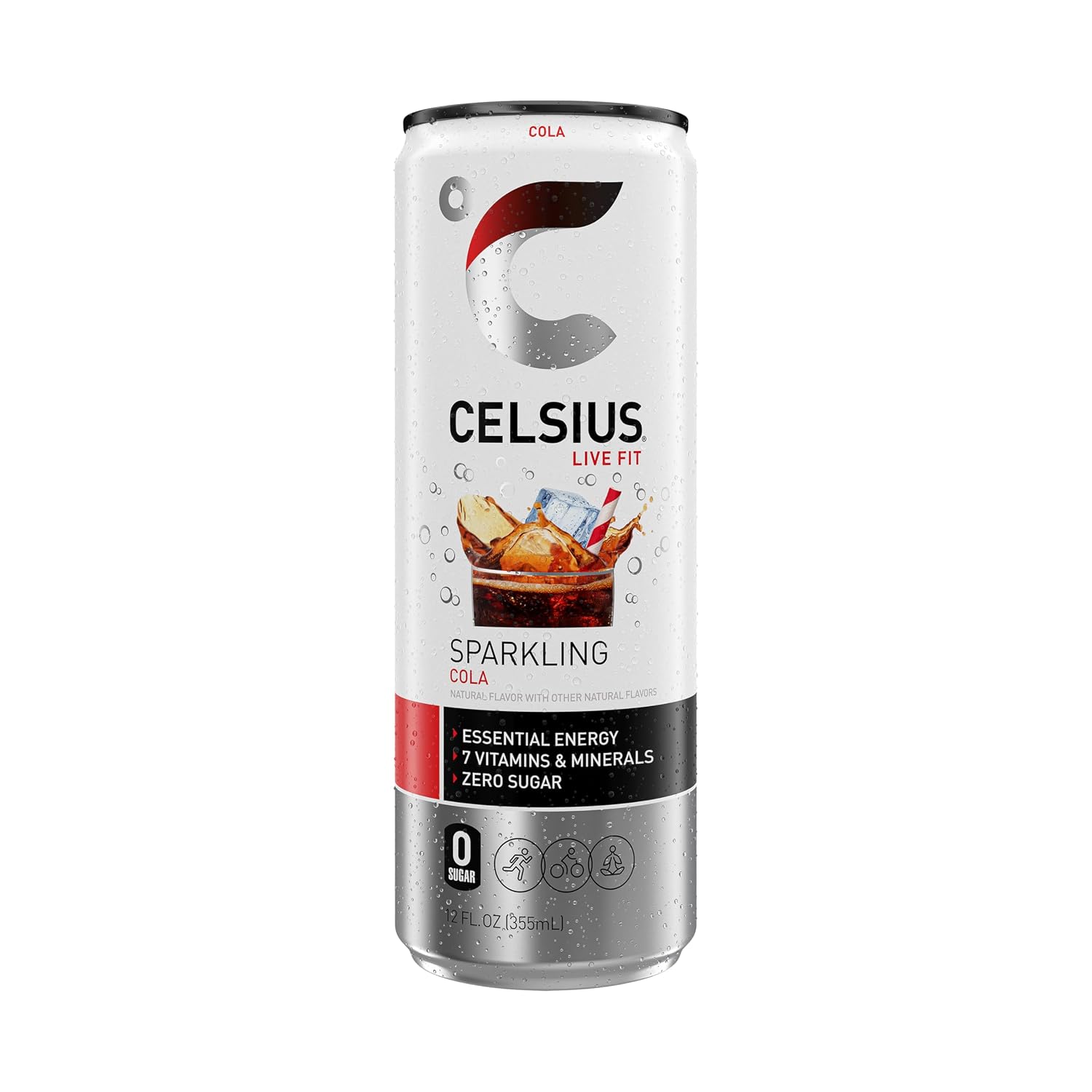 CELSIUS Sparkling Cola, Sugar Free Energy Drink, 12 Fl Oz (Pack of 12)