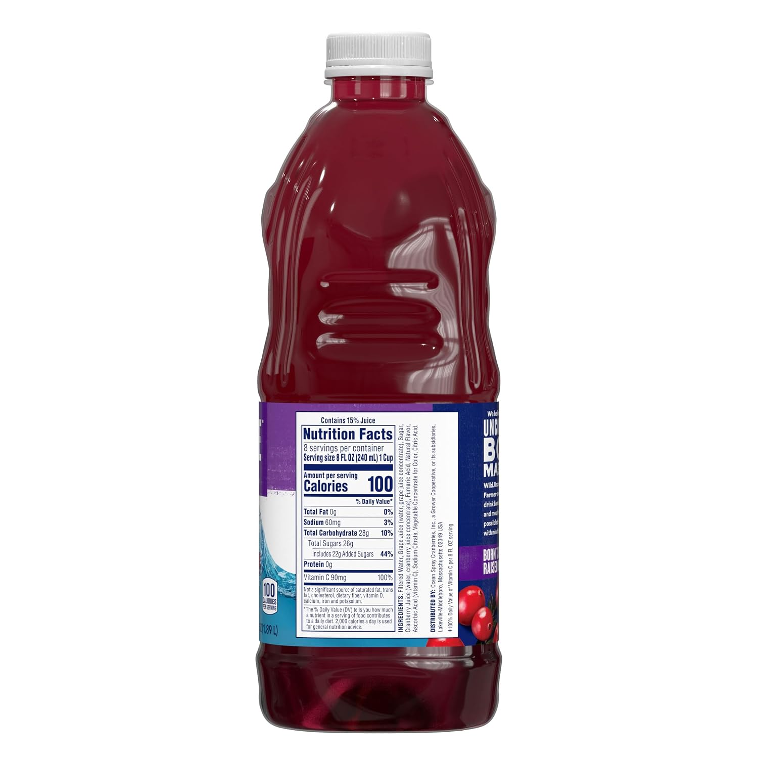 Ocean Spray® Cran-Apple™ Juice Drink, 64 Ounce Bottle, 8 Count | Ocean Spray® Cran-Apple™ Juice Drink, Made with Real Fruit Juice, 64 Fluid Ounce Bottle