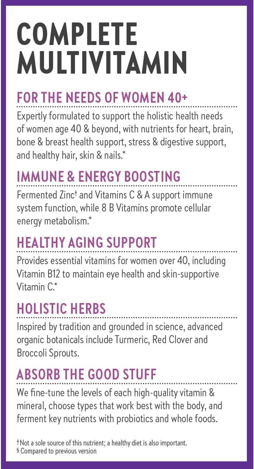 New Chapter Every Woman’s One Daily 40+ - Multivitamin for Women - Supports Immune, Bone, Hormone & Cellular Energy Health* - Non-GMO, Gluten Free, Dairy Free, Vegetarian & Kosher - 96 Tablets