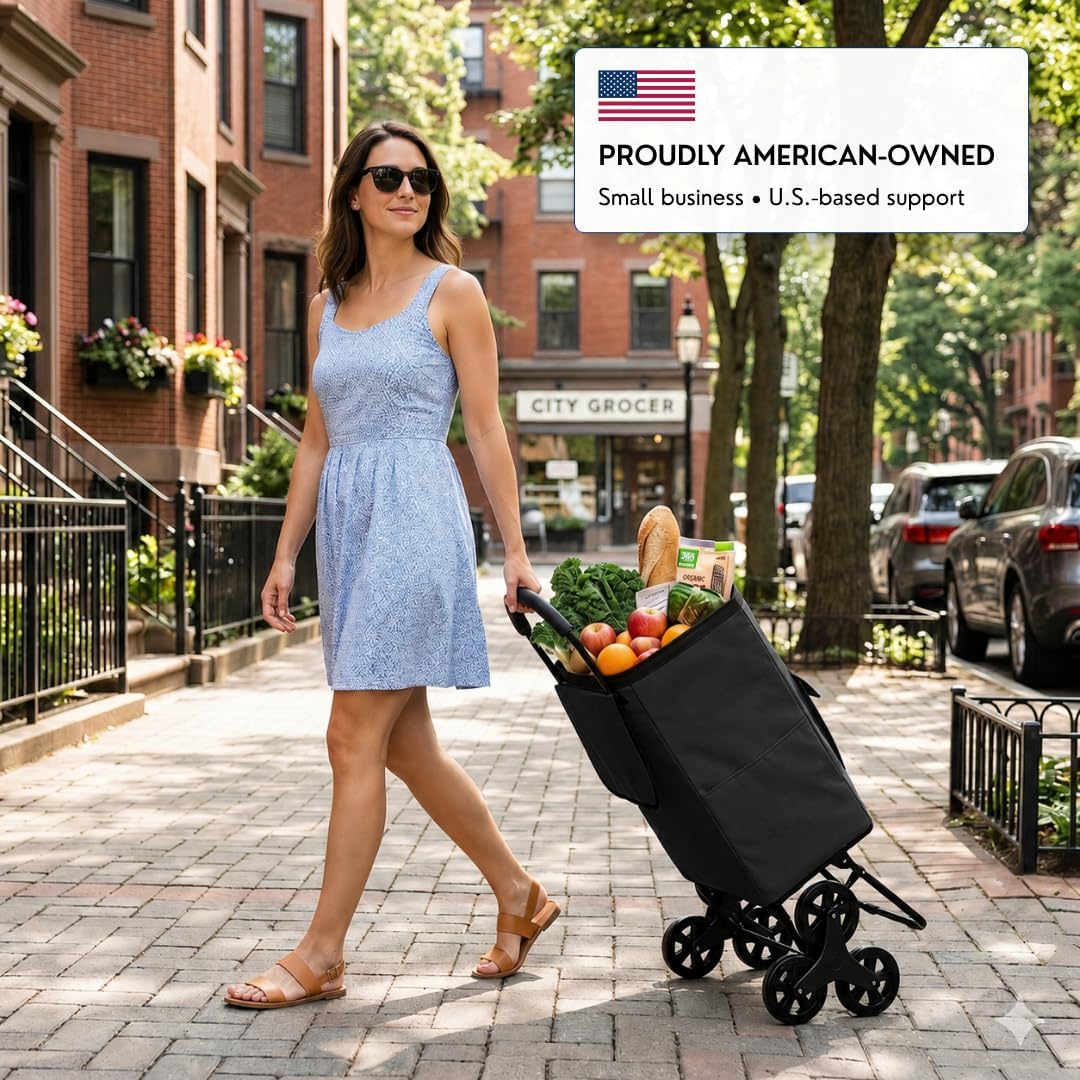 Shopping Cart, Super Loading Grocery Trolley, 220 lbs Capacity