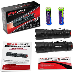 2 Bright Small Tactical Flashlights High Lumens Pocket Clip for Camping, Outdoor &amp; Emergency Use 