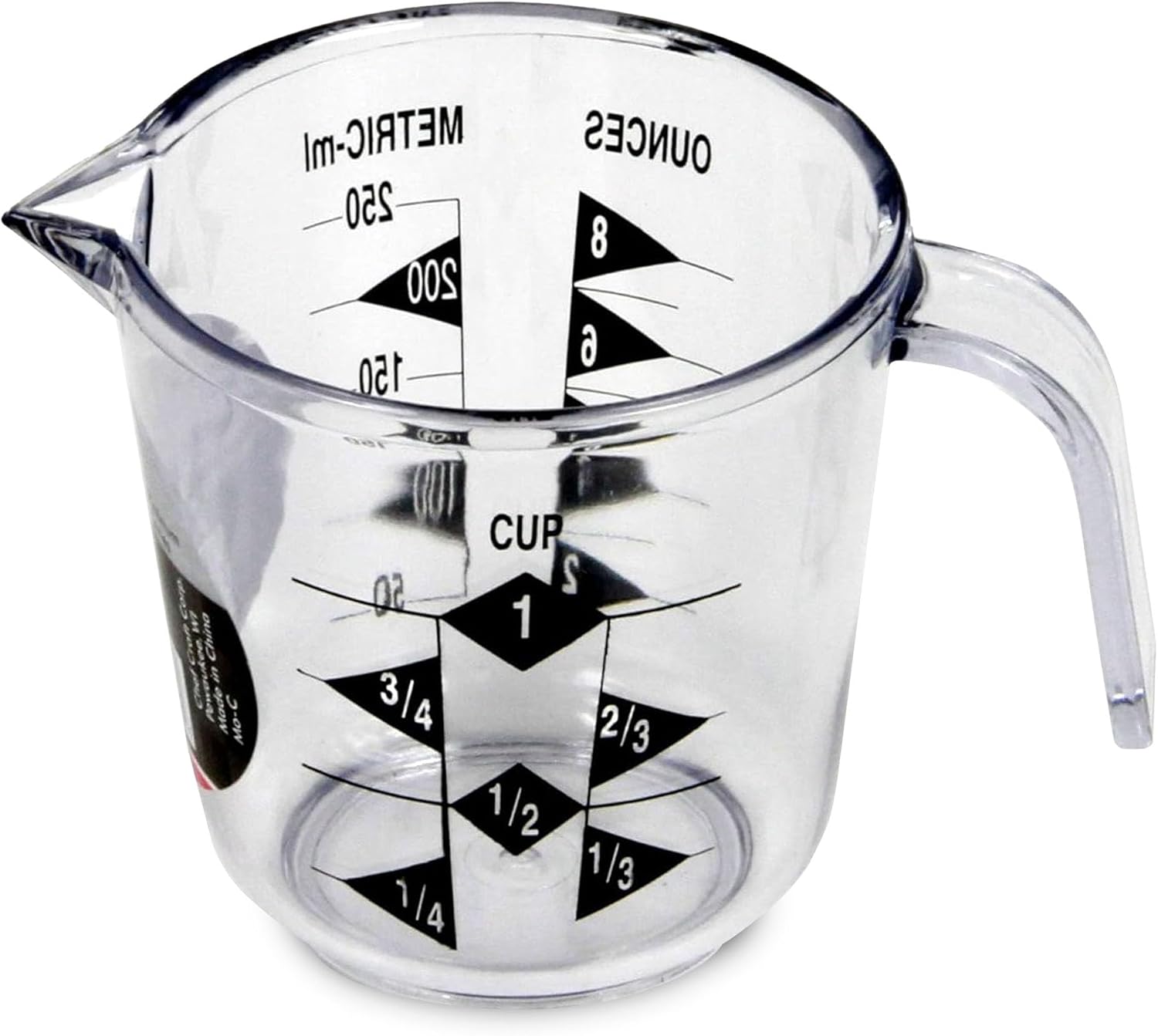 Chef Craft Select Plastic Measuring Cup, 2 Cup, Clear