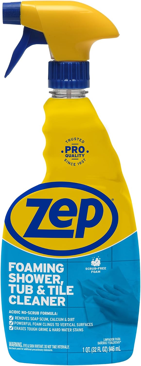 Zep Foaming Shower Tub and Tile Cleaner - 32 oz (Case of 12)