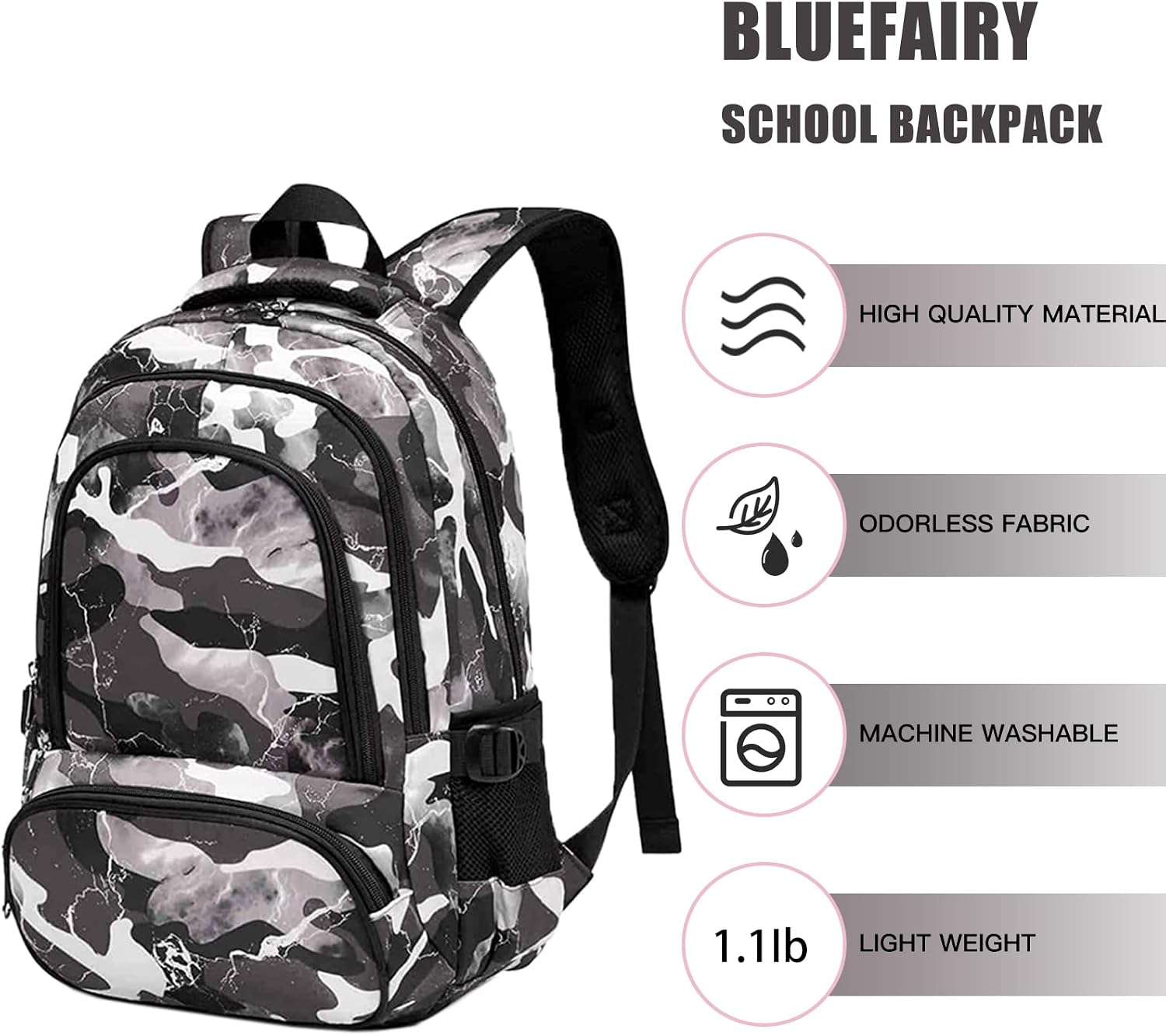 BLUEFAIRY Kids Backpack for Boys Elementary Book Bags Primary Middle School Bookbags for Childs Water Resistant Back to School Gifts Son Mochila