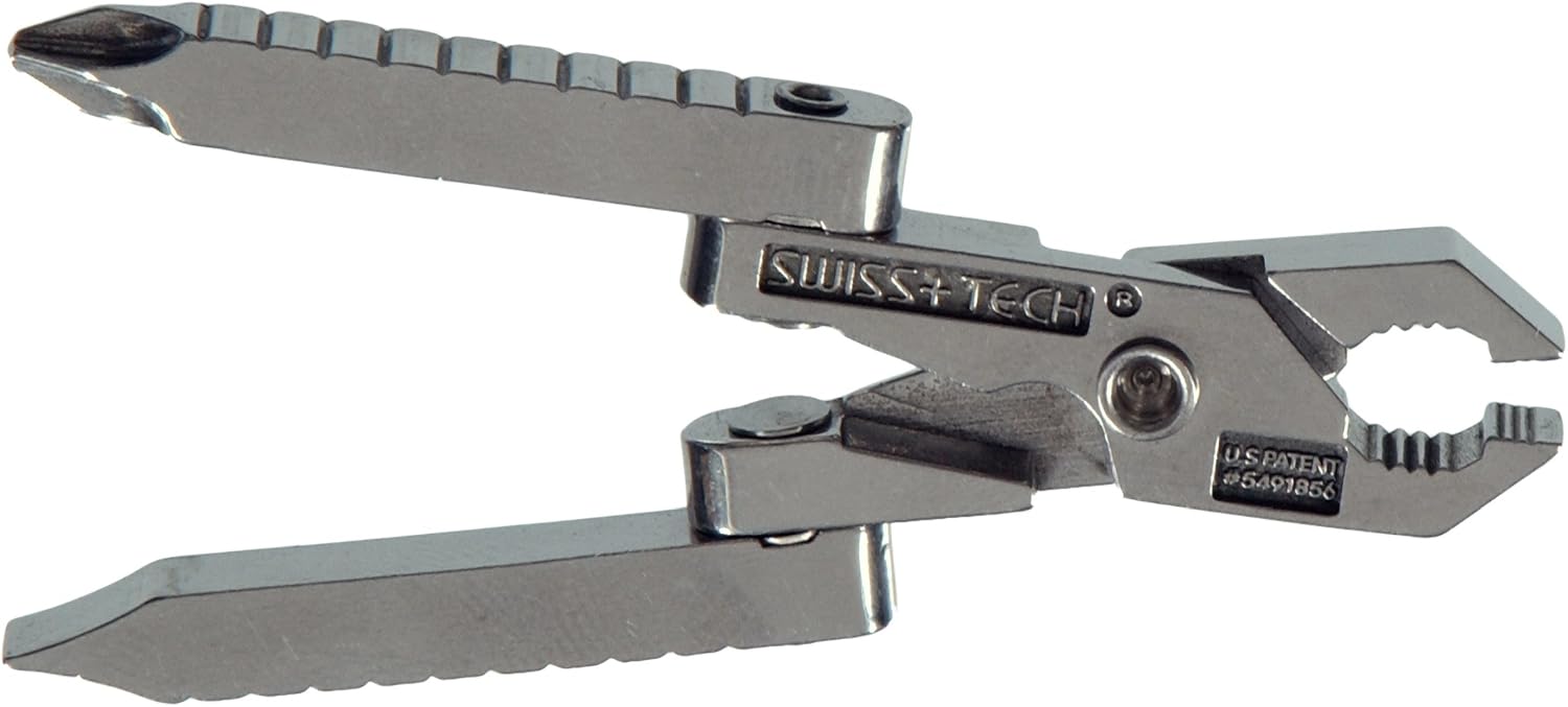 SWISS+TECH ST50022 Stainless Steel 6-in-1 Key Chain Multi Tool, Polished Finish (Single Pack)