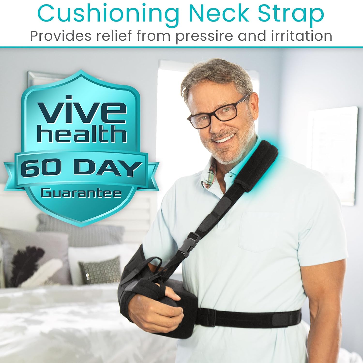 Vive Shoulder Abduction Sling - Immobilizer for Injury Support - Pain | Relief Arm Pillow for Rotator Cuff, Sublexion, Surgery, Dislocated