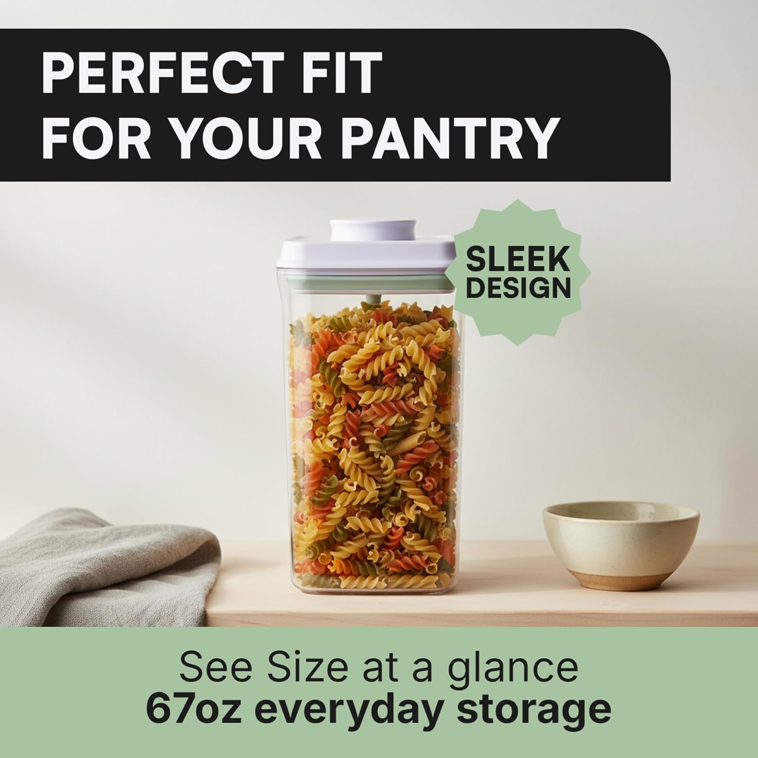 Bop Top Airtight Food Storage Containers | Pop-Top Lid | 16.5 Cups / 135 Oz