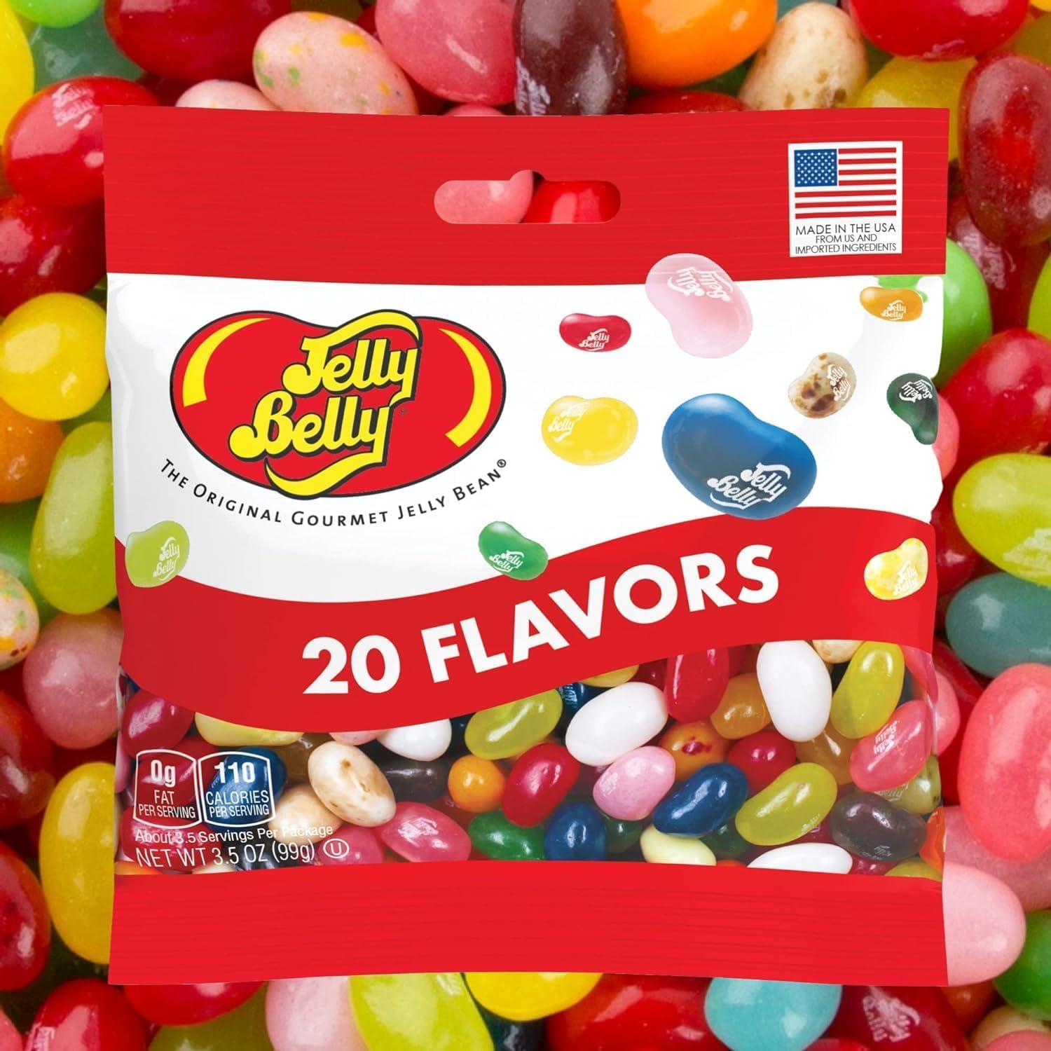 Jelly Belly Jelly Beans, 30 Flavors, 7-oz Clear Can