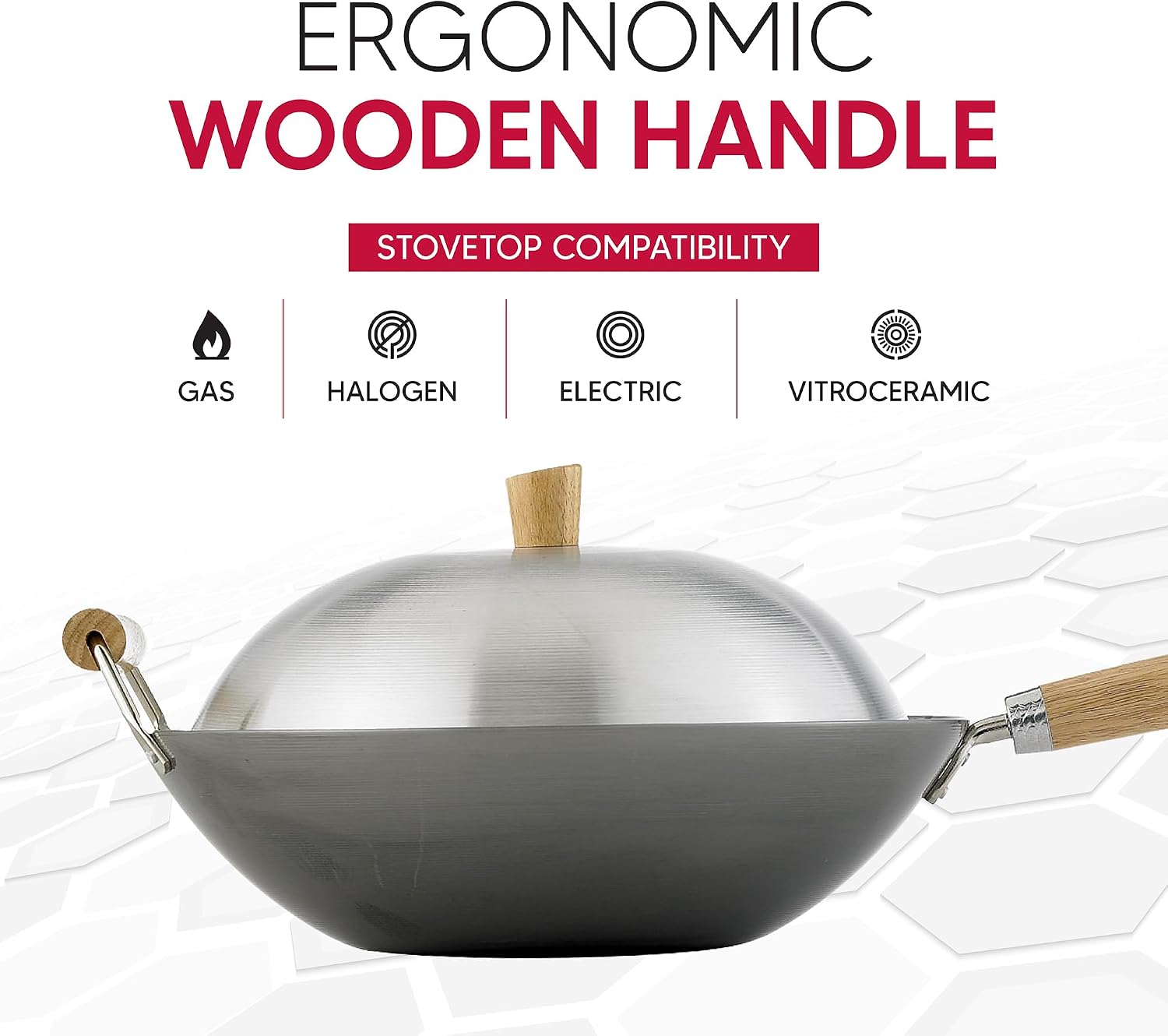Helen's Asian Kitchen Xylan Non-Stick Wok, 12-Inch Flat Bottom Wok