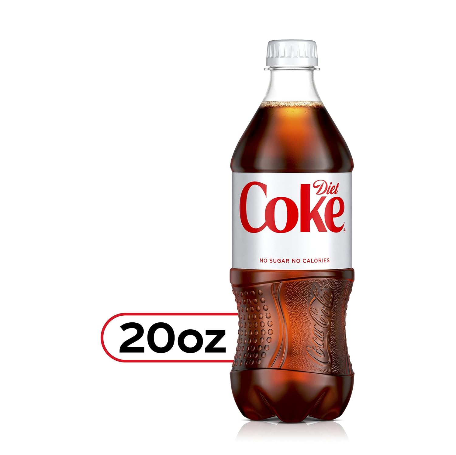 Diet Coke Soda Soft Drink Bottles, 12 fl oz, 8 Pack | No sugar, no calories, 46 mg caffeine per bottle
