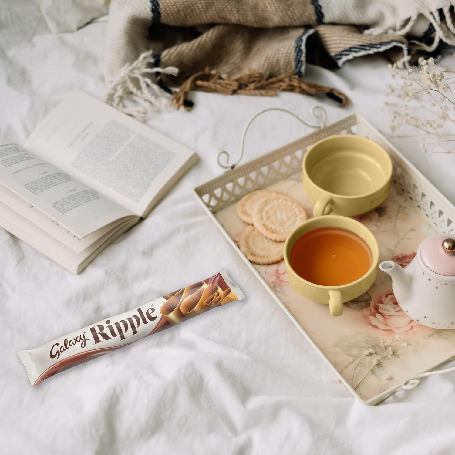 Galaxy Ripple Milk Chocolate Bars, 4 x 30g