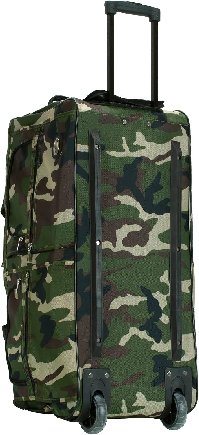 Rockland Rolling Duffel Bag, Black, 22"