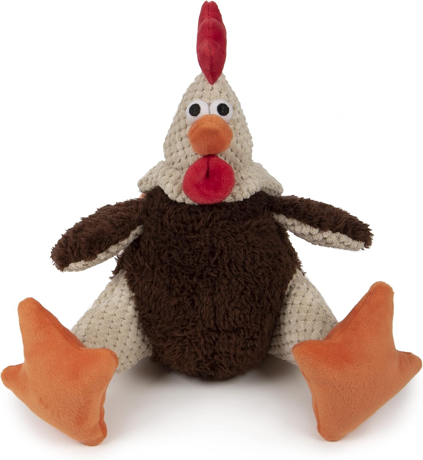 goDog Checkers Just for Me Skinny Cow Squeaky Plush Dog Toy, Chew Guard Technology - White, Mini