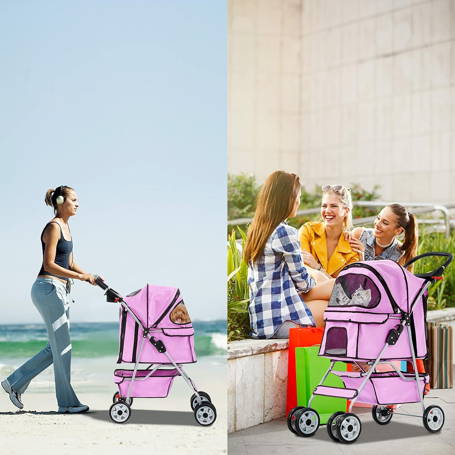 Best 4 Wheels Pet Stroller for Dog and Cat Stroller