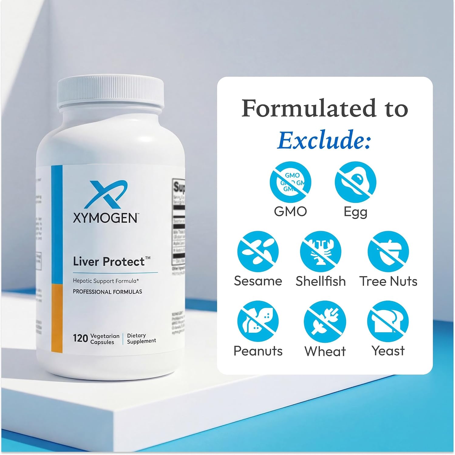 XYMOGEN Liver Protect - Liver Health & Antioxidant Support Supplement* - Milk Thistle, Alpha-Lipoic Acid, NAC & Selenium - Gluten-Free & Vegetarian - 120 Capsules